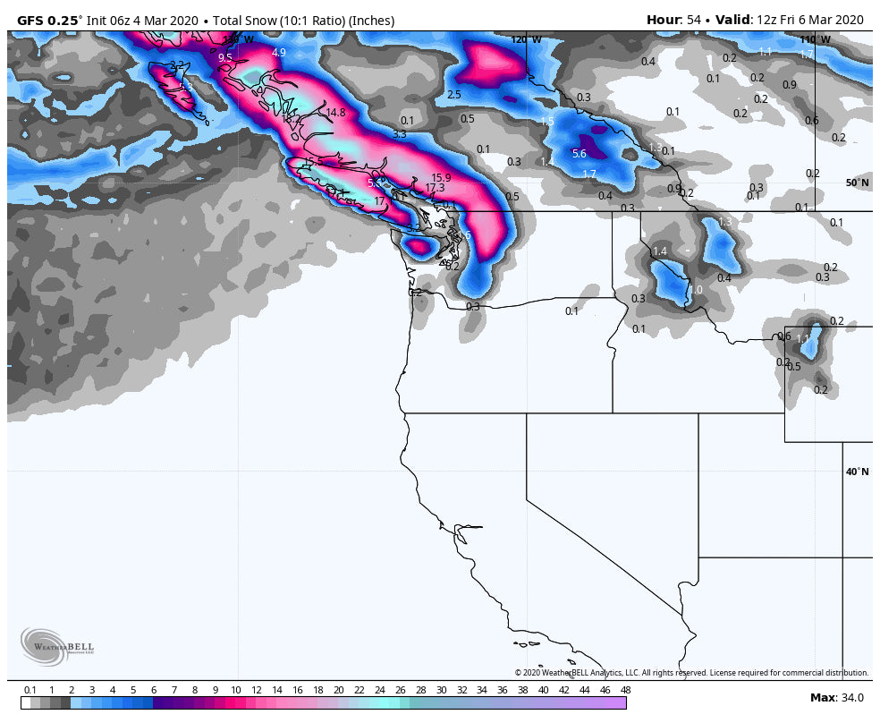 SPRING IN THE ROCKIES- SNOWING IN THE NORTHWEST