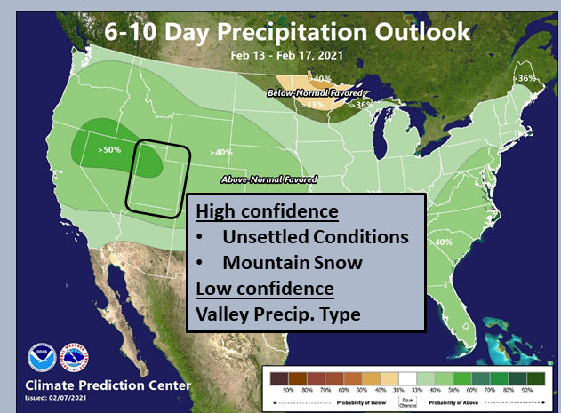 Deeper snows as the week progresses for the west- Colder temps and higher quality likely.