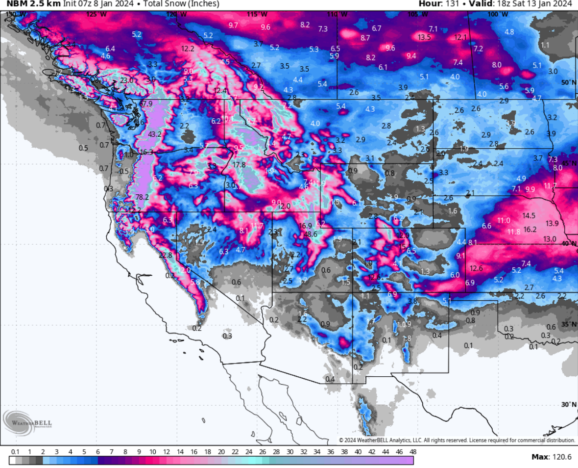 Snorkel Alert! 4-7 Feet Of Snow Headed To The West