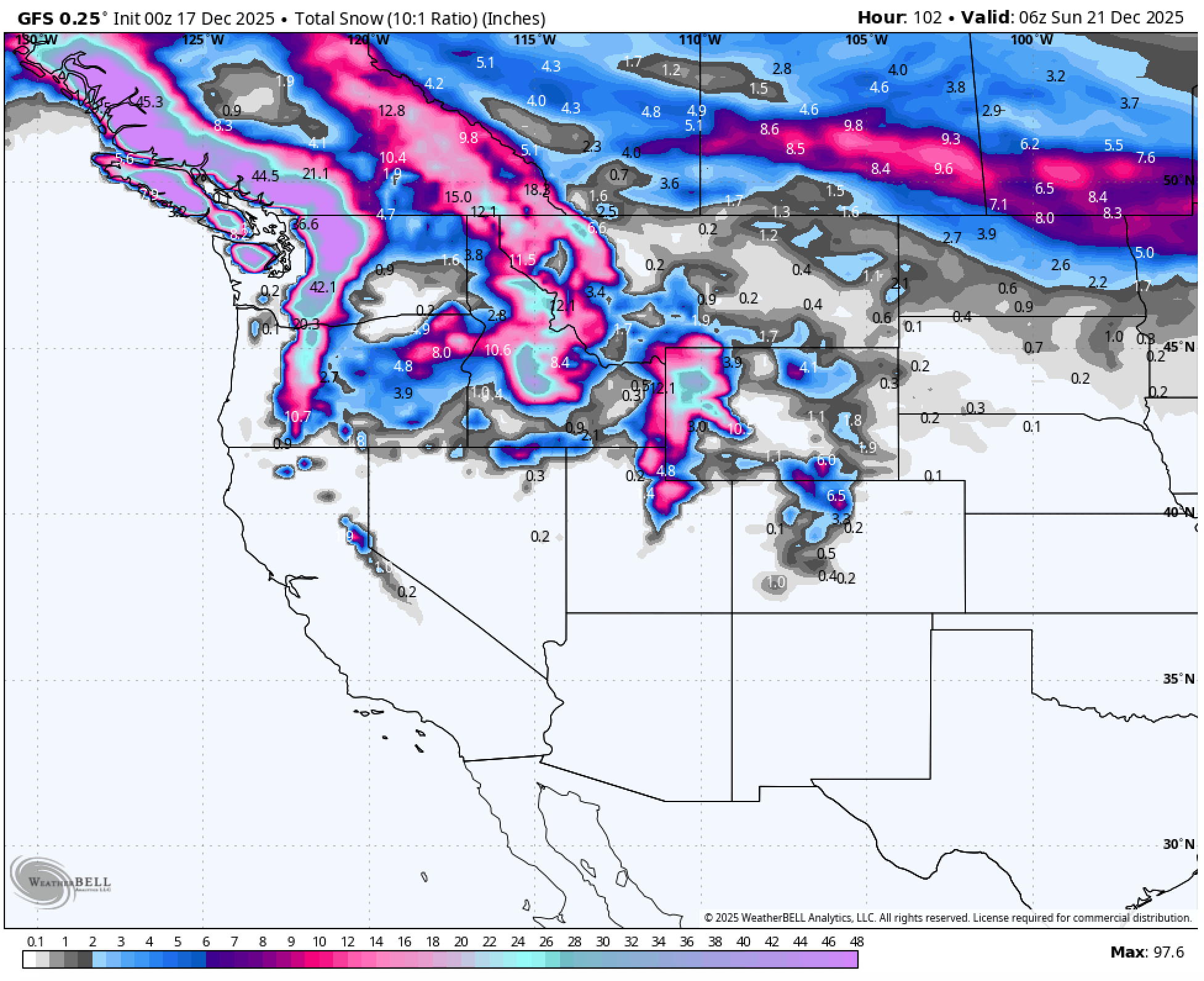 December 17-20th Forecast: Snow returns to the West, PNW Scores
