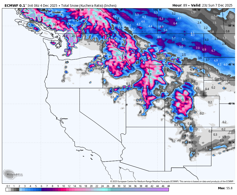 POWDER ALERT: Northwest Flow is BACK! 2-3 Feet For the West This Week