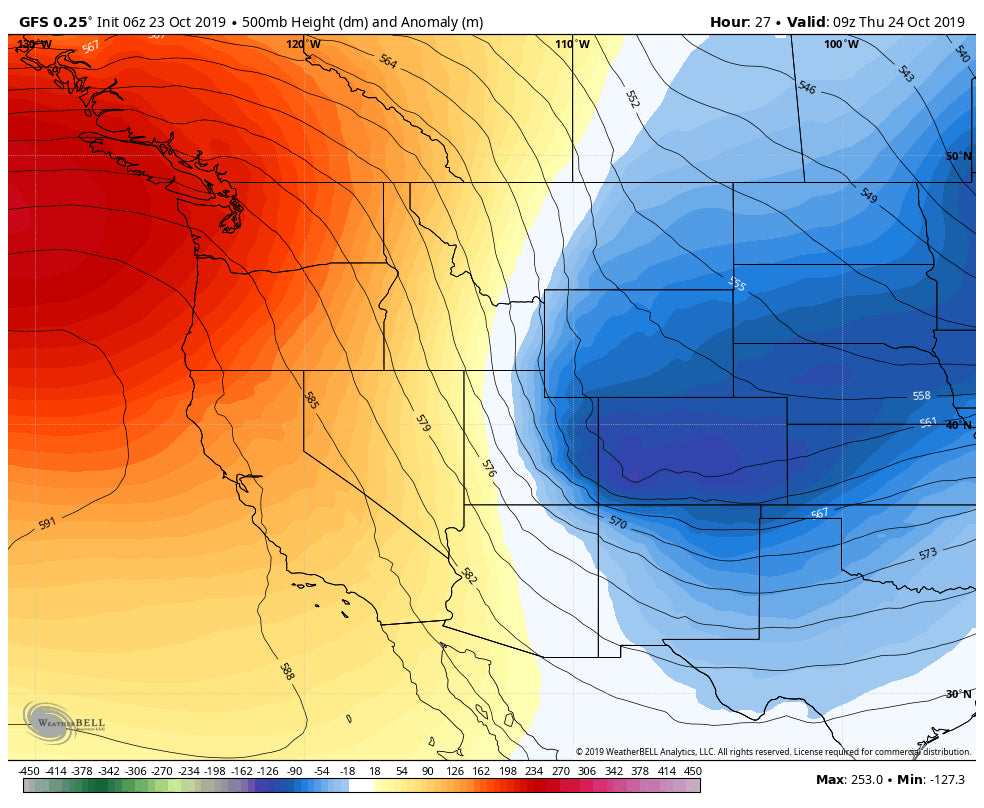 SOUTHEAST COLORADO DUE FOR THE DOUBLE DIGITS WHERE THE SKI AREAS GRAB A LIGHT TO MODERATE REFRESH LATE WEDNESDAY