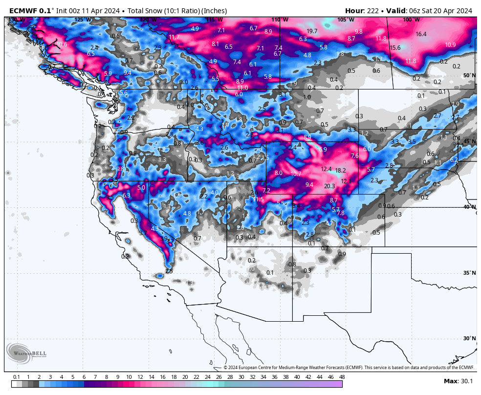 Snow and Cold Temps Return to the West- Powder Watch Canada/Rockies