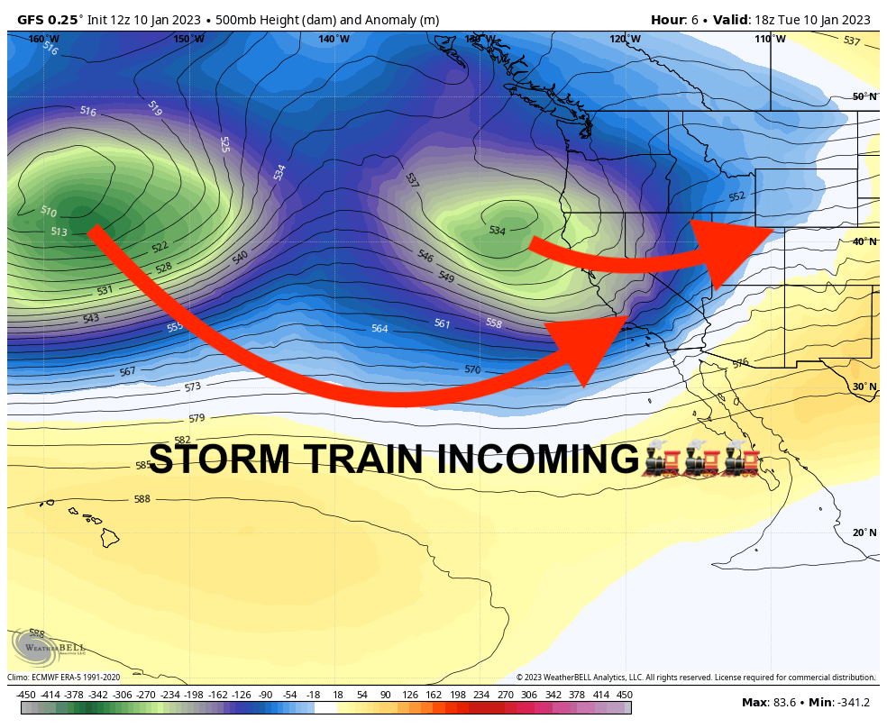 Several Storms to Hit the West This Week, Feet of Snow on the Way