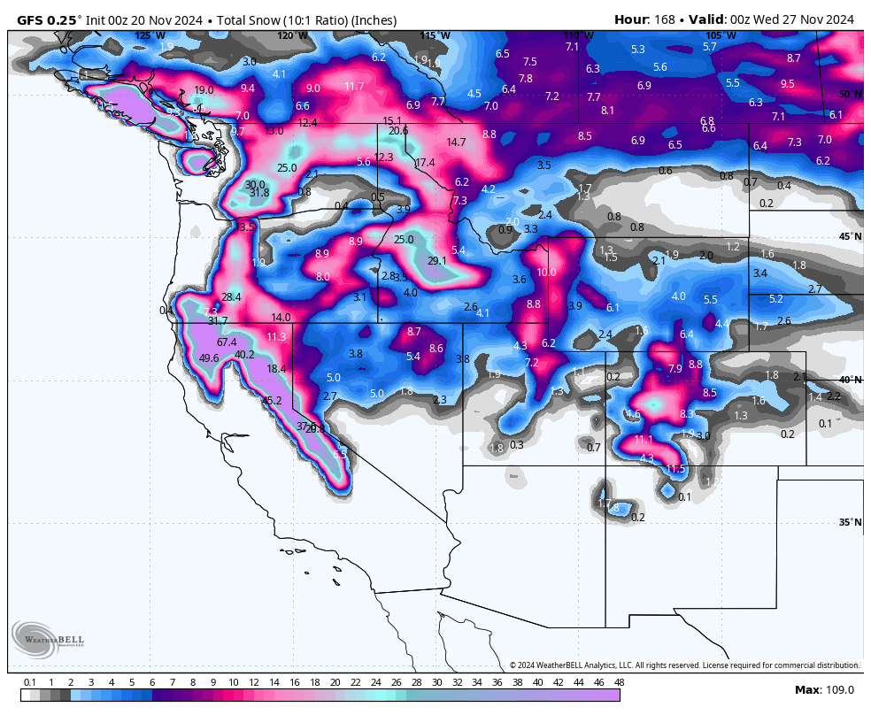 EPIC ALERT: Extremely Active Pattern - 5+ FEET For California, Everyone Gets Snow This Week!