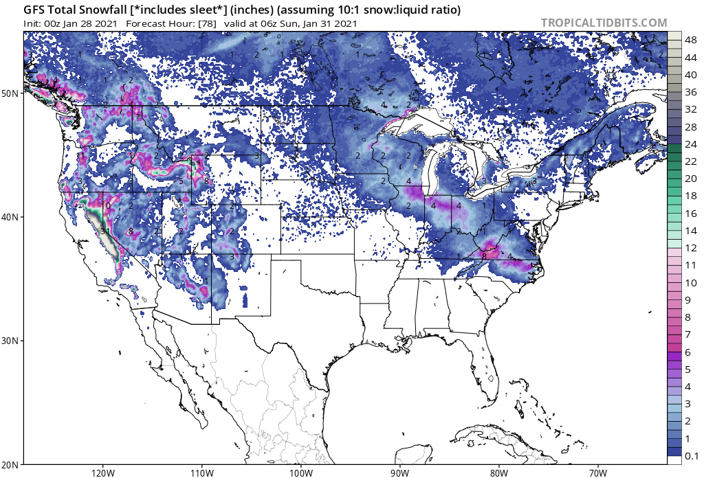 Snorkel Alert Update- CA, ID, Tetons (Wildcard). Next week might also be deep.