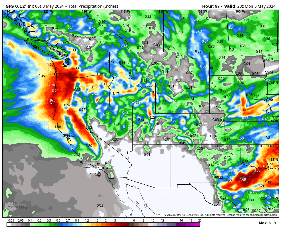 Epic Cold May Storm Headed to the West! 12-24 inches of blower possible
