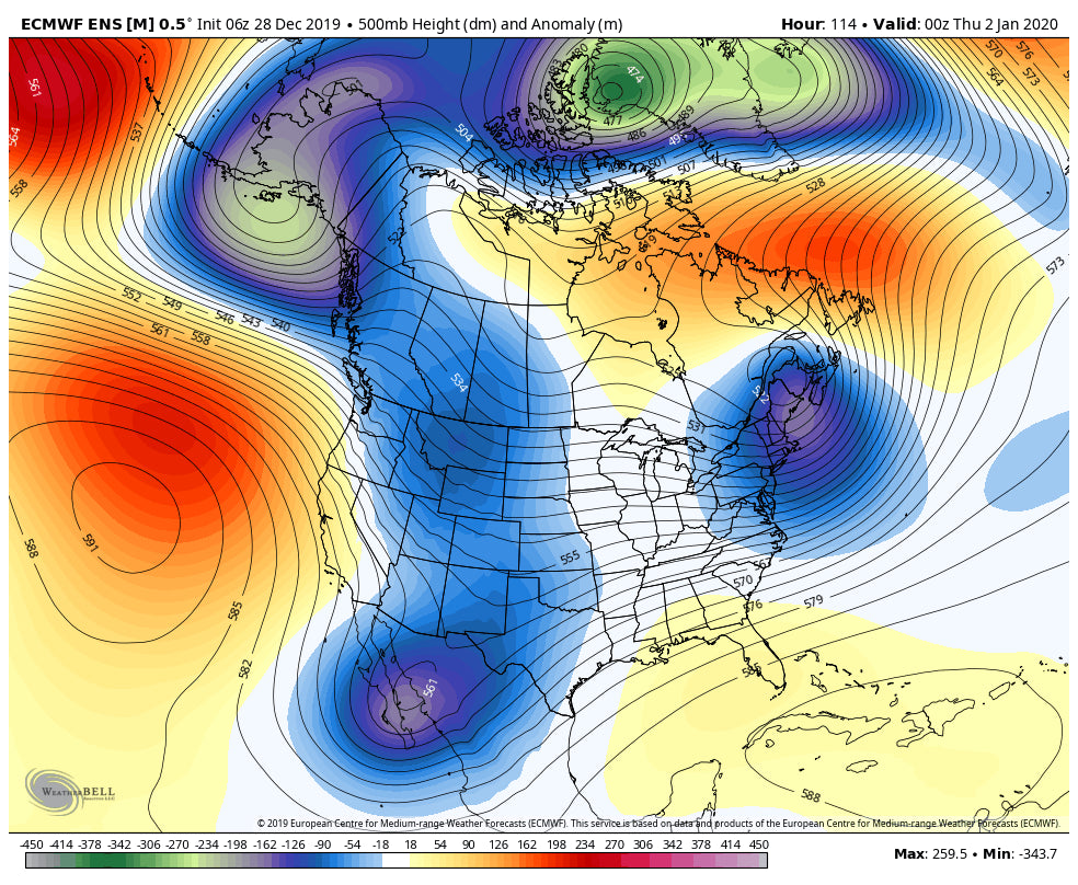 7 DAY POWDER FORECAST BRINGS MORE SNOW TO BC, NORTHERN ROCKIES AND EVEN SOUTHERN CAL IN THE SHORT TERM.