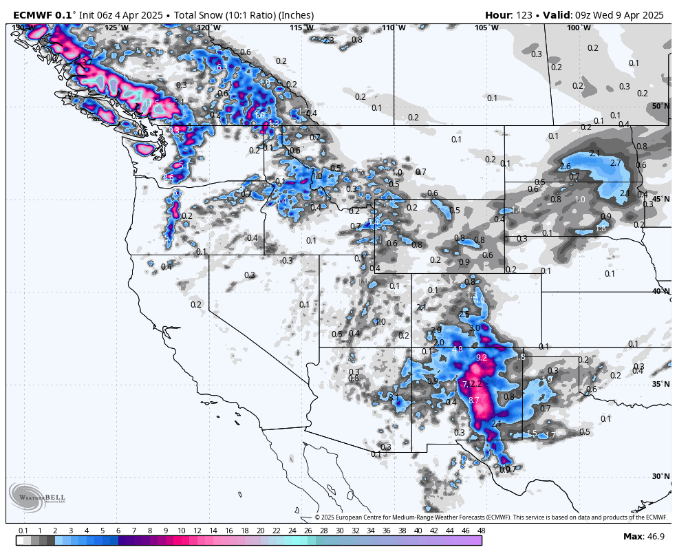 Powder Alert- New Mexico/Colorado. Extended Pow-BC-PNW.