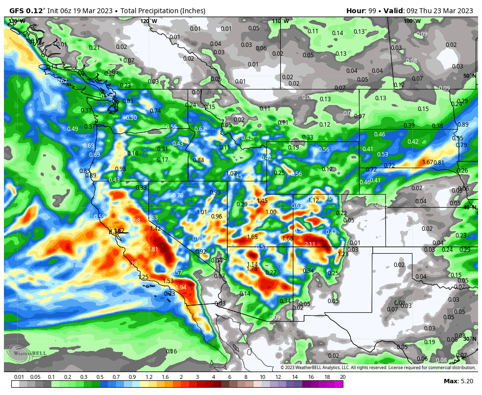 Epic Alert-3-4 Feet Of Snow For The West!