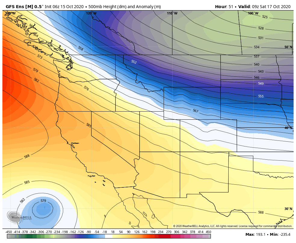 Prolonged Snow event for interior BC, and the Northern Rockies. Canadians will be riding powder! Montana and Wyoming are likely candidates.