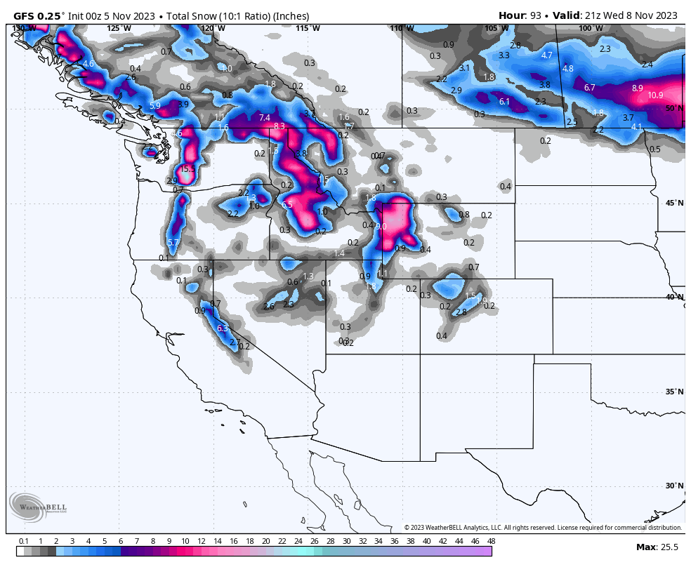 7 Day Powder Forecast- Warm Followed By Cooling.