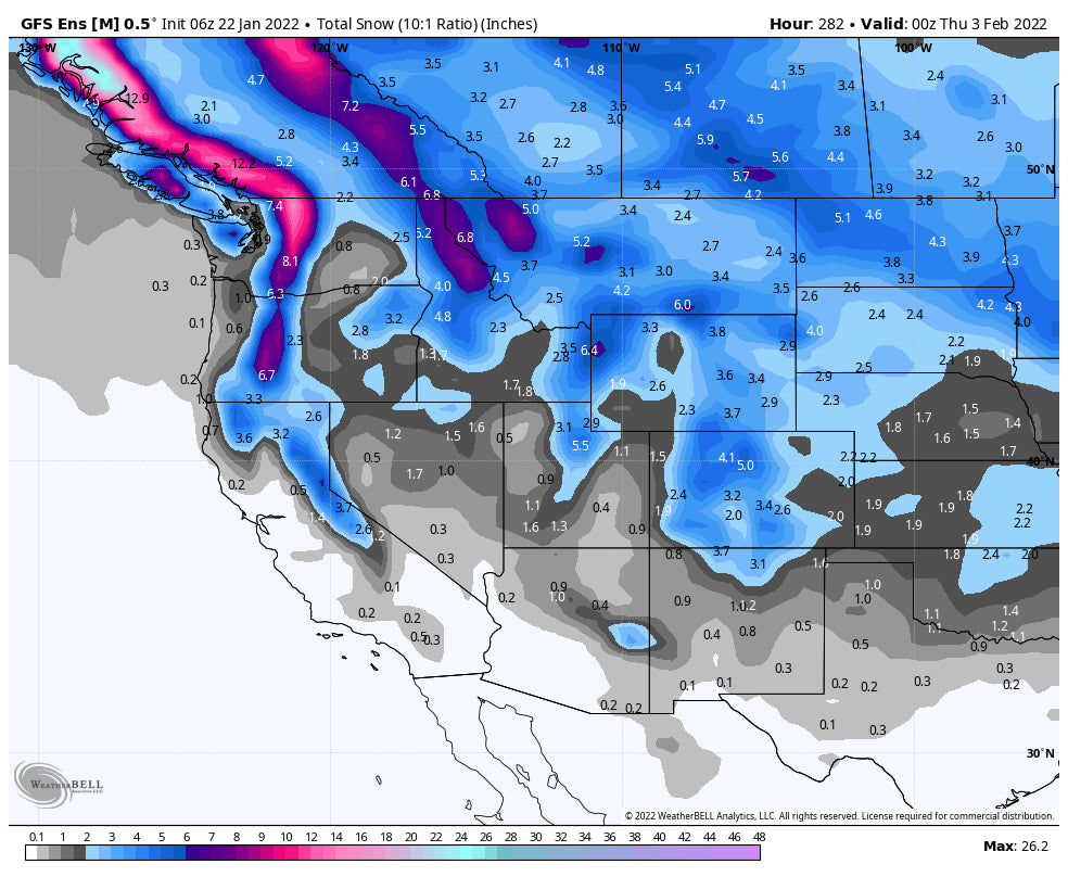 Snow returns to the west and east in the extended forecast.
