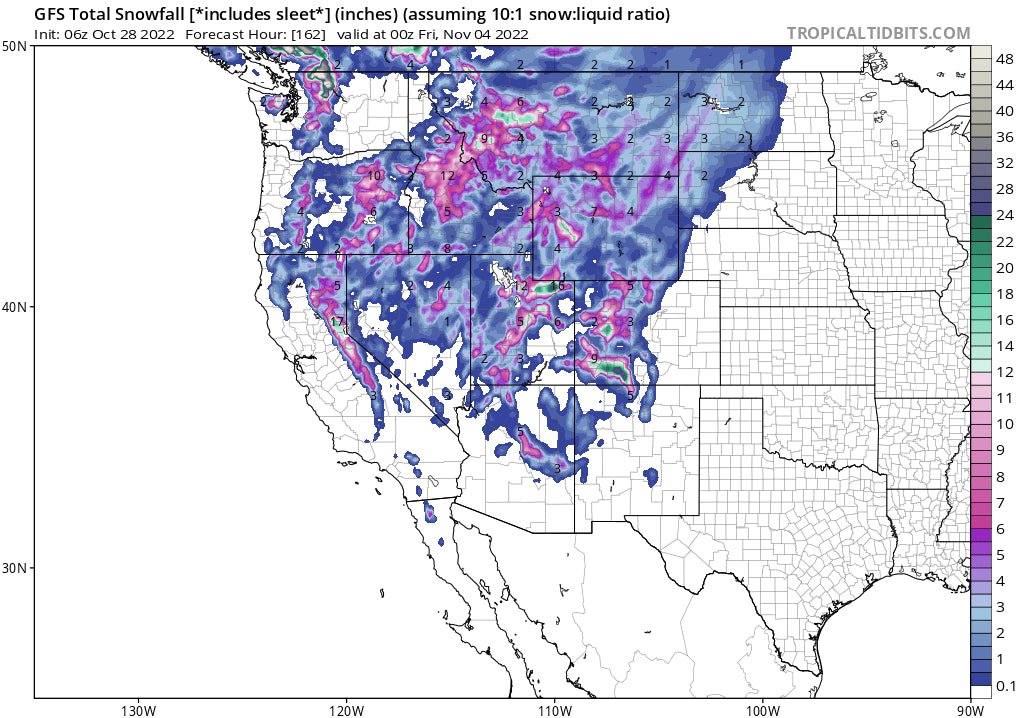Powder Alert- Canada- Powder Watch Sierra and Rockies with the first Sierra storm due next week!