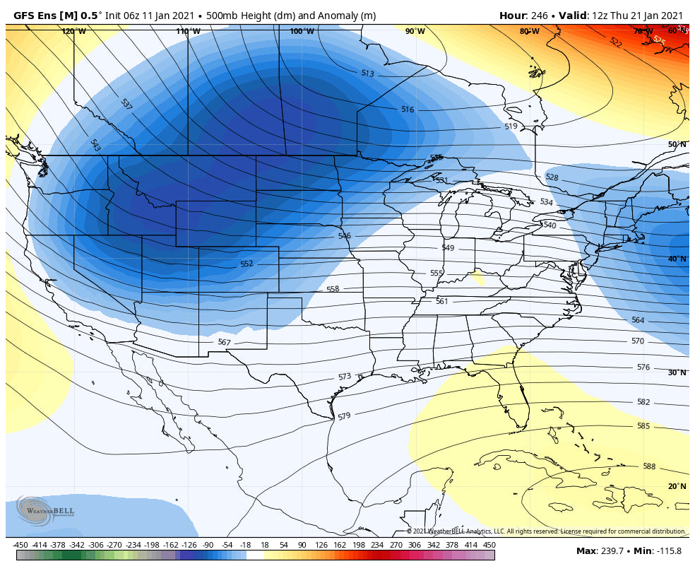 Snow, Cream, Rain, this week with a glimmer of hope for the Rockies. The Extended looks better!