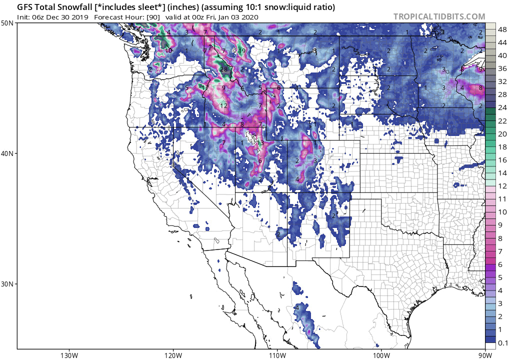 FEET OF SNOW FOR INTERIOR BC WITH DOUBLE DIGITS FOR MANY AREAS OF THE NORTHERN ROCKIES TO RING IN THE NEW YEAR