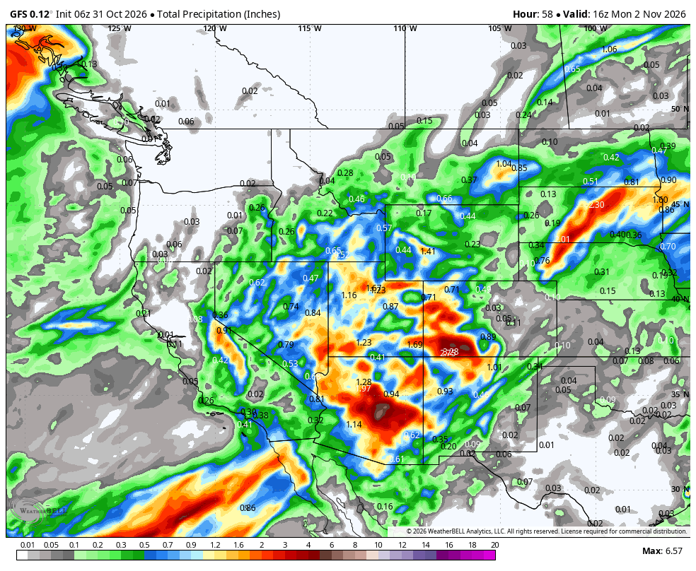 ATMOSPHERIC RIVER INBOUD FOR THE WEST