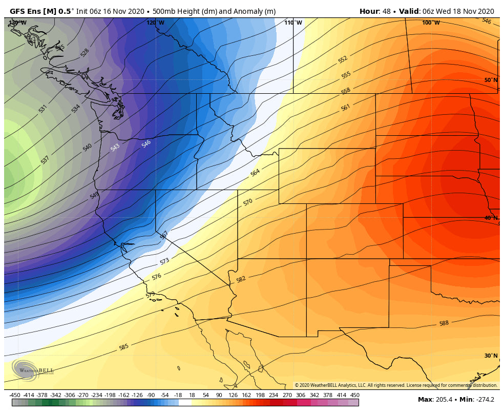 7 DAY POWDER FORECAST- WARMING TREND FOLLOWED BY COOLING WITH MODERATE TO HEAVY SNOWFALL FOR SOME AREAS THIS WEEK IN THE WEST