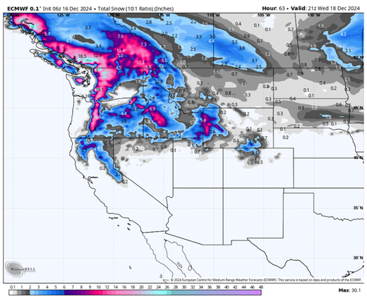 Powder Alert! Oregon, Idaho, Wyoming 10-25 inches of snow. Extended December Forecast.