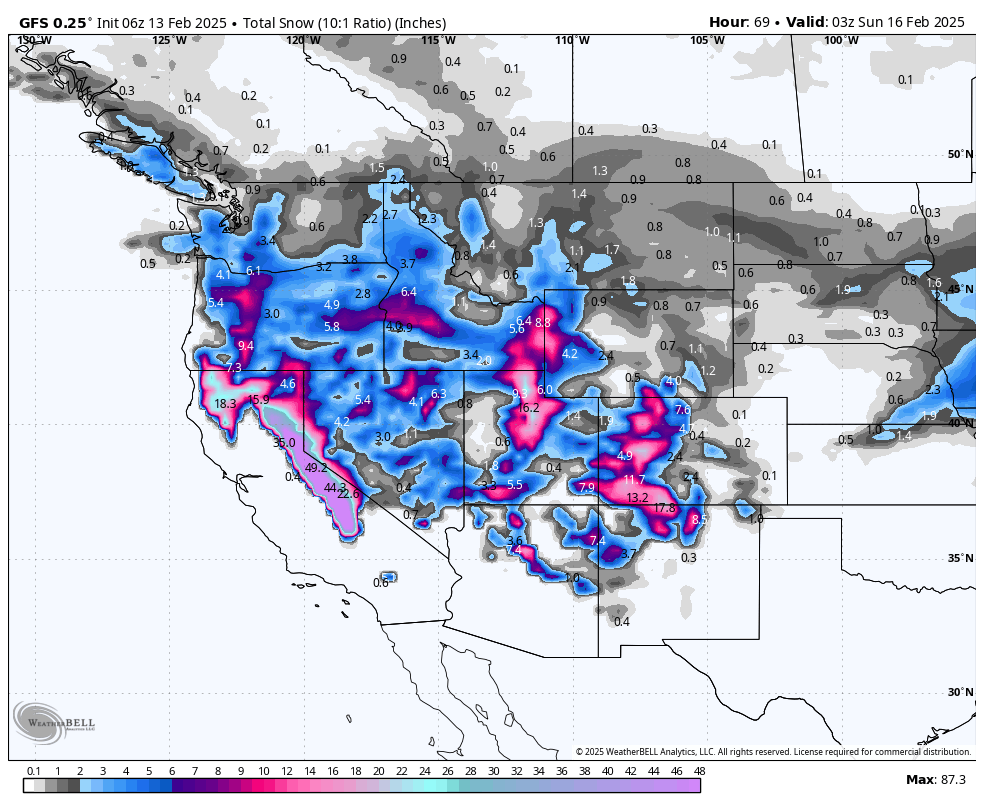 Snorkel Alert!  Updated Powder Forecast! Chase Now!