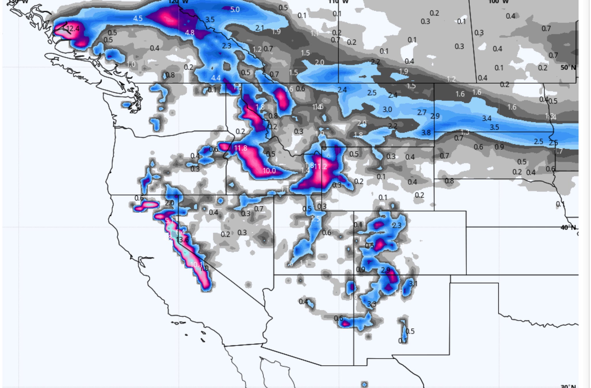 UPDATED WEEKEND POWDER FORECAST FOR THE WEST. THE EXTENDED LOOKS PROMISING FOR THE PACIFIC NORTHWEST!