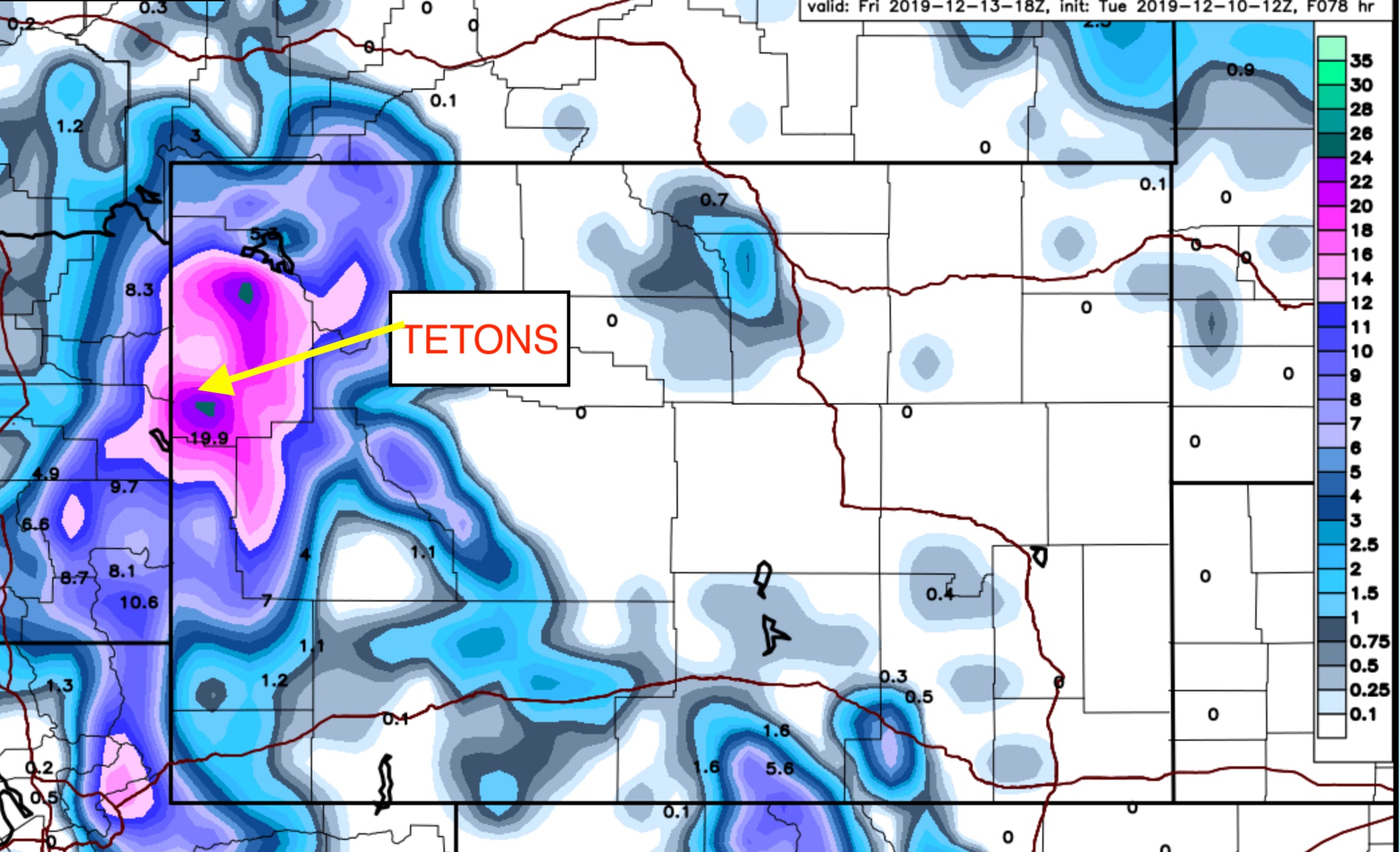 The Tetons are going to nab 11-18 inches plus from Thursday to Saturday. Teton specific forecast with increasing stoke for Wyoming.