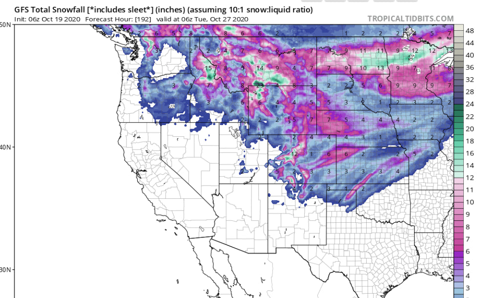 POWDER WATCH- WIDESPREAD SNOWFALL LIKLEY LATE THIS WEEK FOR MANY AREAS OF THE WEST.