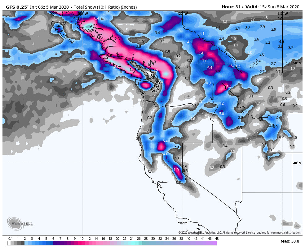 POWDER ALERT NORTH CASCADES!  EXTENDED FORECAST BRINGS A POSSIBLE DUMP TO THE SAN JUANS AND THE NORTHERN ROCKIES.