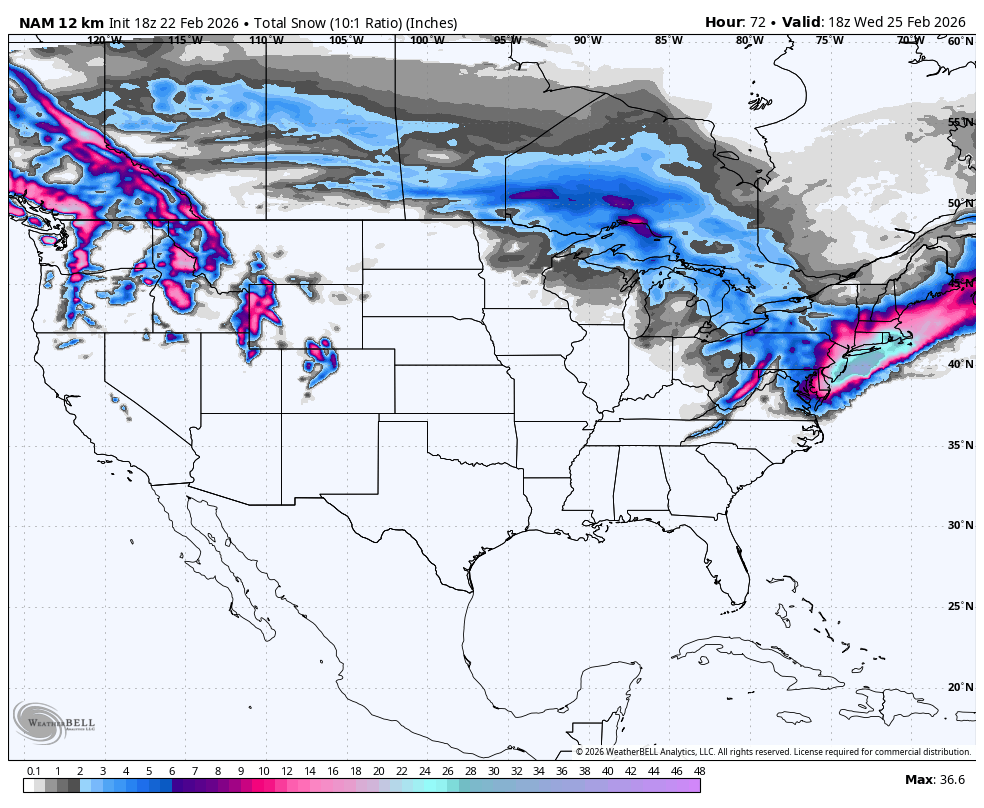 Powder Alert PNW/BC Monday. Leftovers to the Rockies.
