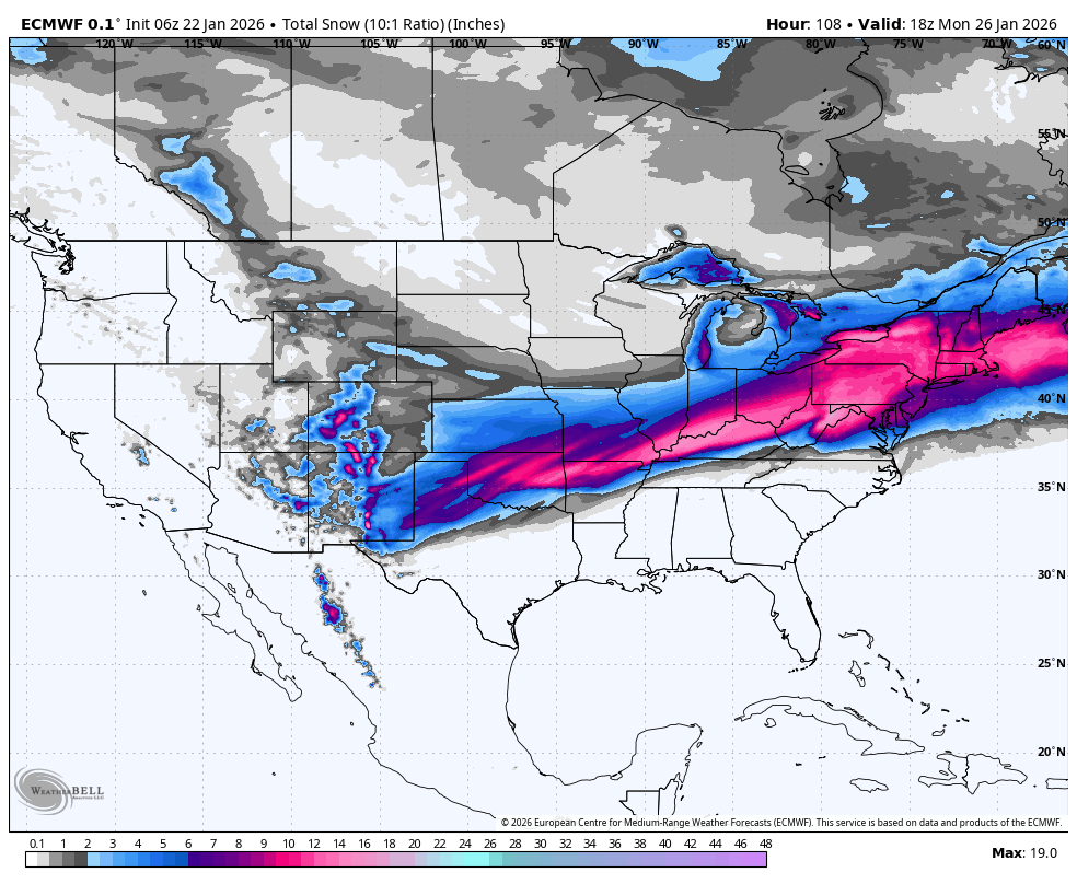 Epic Alert! 10-25 inches of Snow NM/CO/ New England