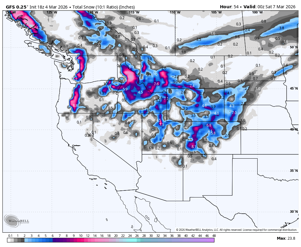 Powder Alert- Cold air and Powder Moving Into the West