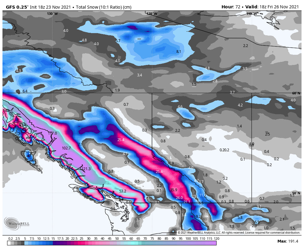 7-10 Day Powder Forecast. Pattern Change Possible for early December!