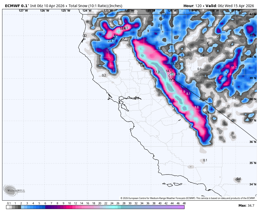 Powder Alert: 2+ Feet for the Sierra, Rockies and Cascades Score Too