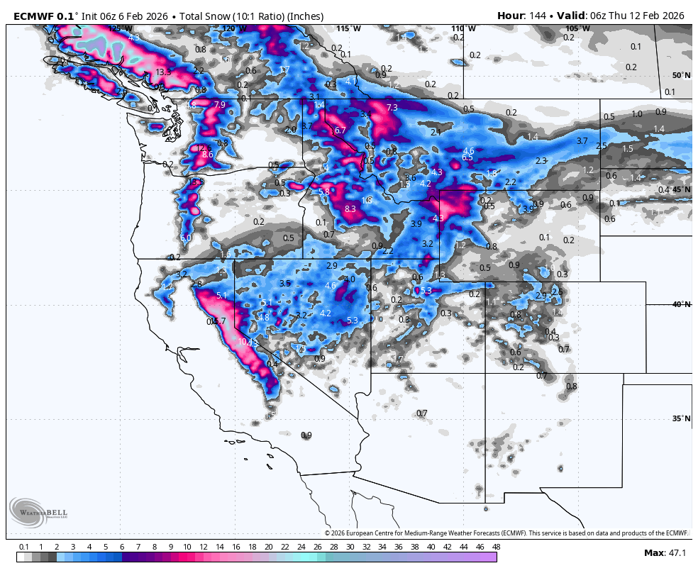 Deep Snow Returns to the West This Week!