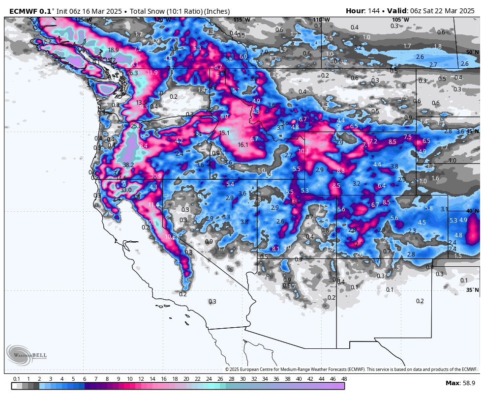 EPIC ALERT: BIG MARCH DUMPS FOR TAHOE & MORE!