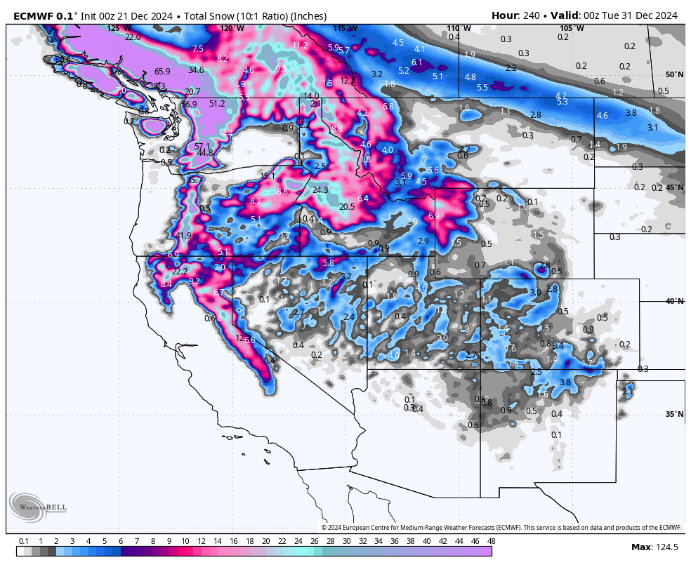 EPIC ALERT: 5+ FEET For PNW - Everywhere Scores For Christmas!