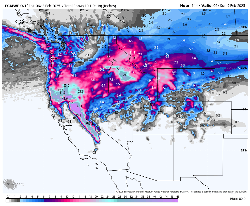 EPIC ALERT: 5 Feet For CA, Everybody Wins Across the West This Week