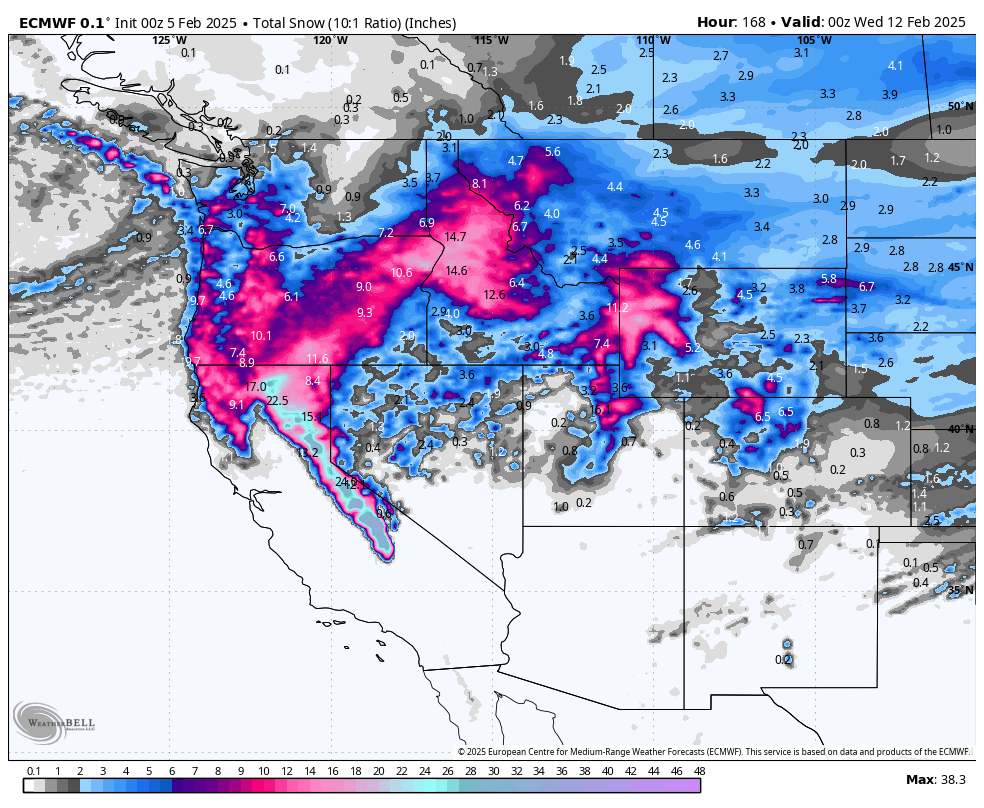 CHASE ALERT: Opportunities for Chasing in Sierra, Cascades, Rockies This Week