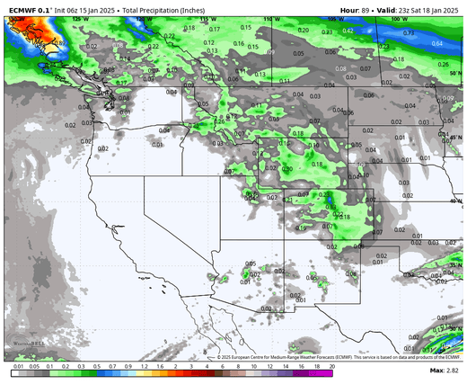 Powder Alert- Colorado Front Range-End of Month Snowfall Likely For the West.