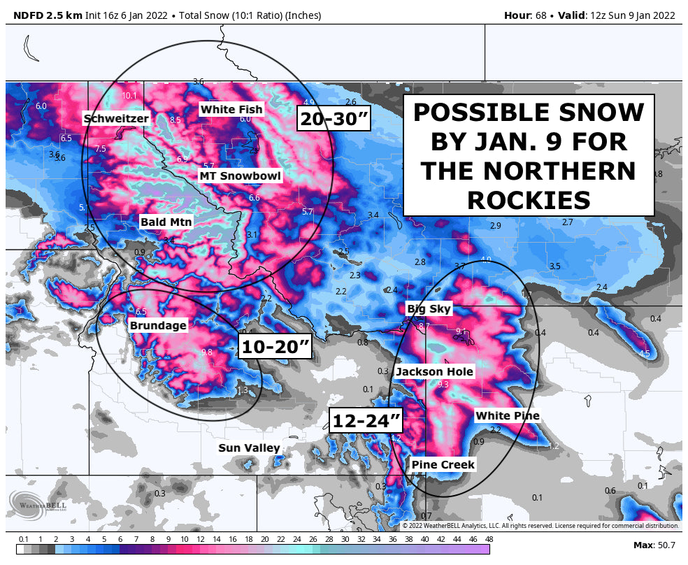 Snow Forecast: Northern Rockies and the Cascades are the places to be this weekend