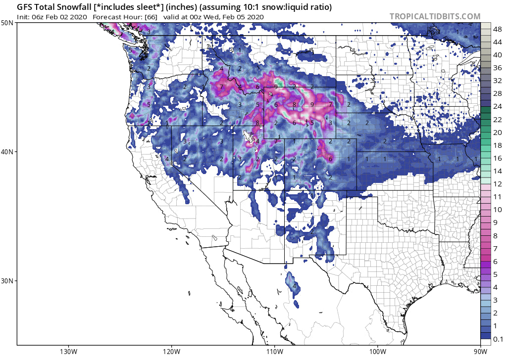 SUPER BOWL SUNDAY POWDER FORECAST- 2 STORMS TO WATCH THIS WEEK FAVORING THE NORTH/CENTRAL ROCKIES