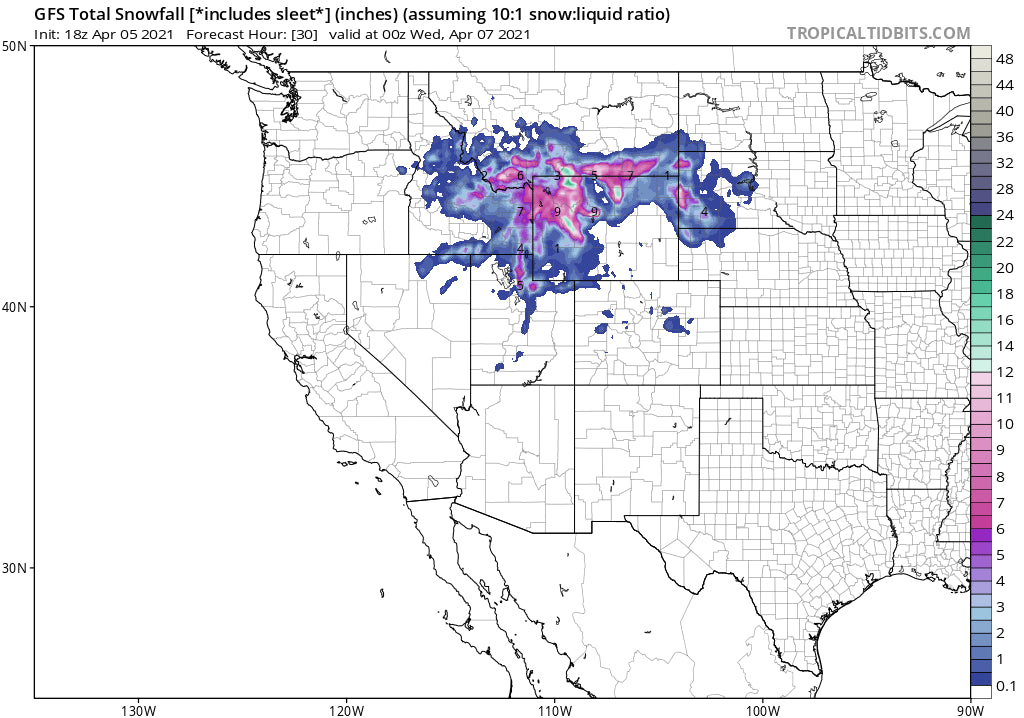Powder Alert- Utah, Wyoming, Montana- 6-12 inches with some higher amounts possible.