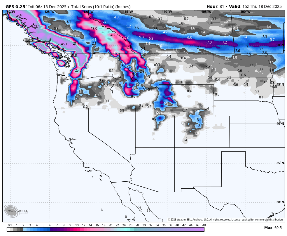 Powder Alert- PNW Double Digits-Rockies grab Leftovers.