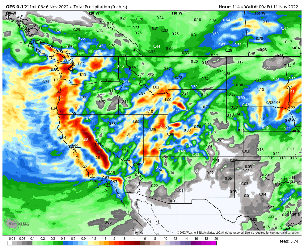 SNORKEL ALERT-20-40 INCHES FOR THE WEST NEXT WEEK! ULLR IS BACK!