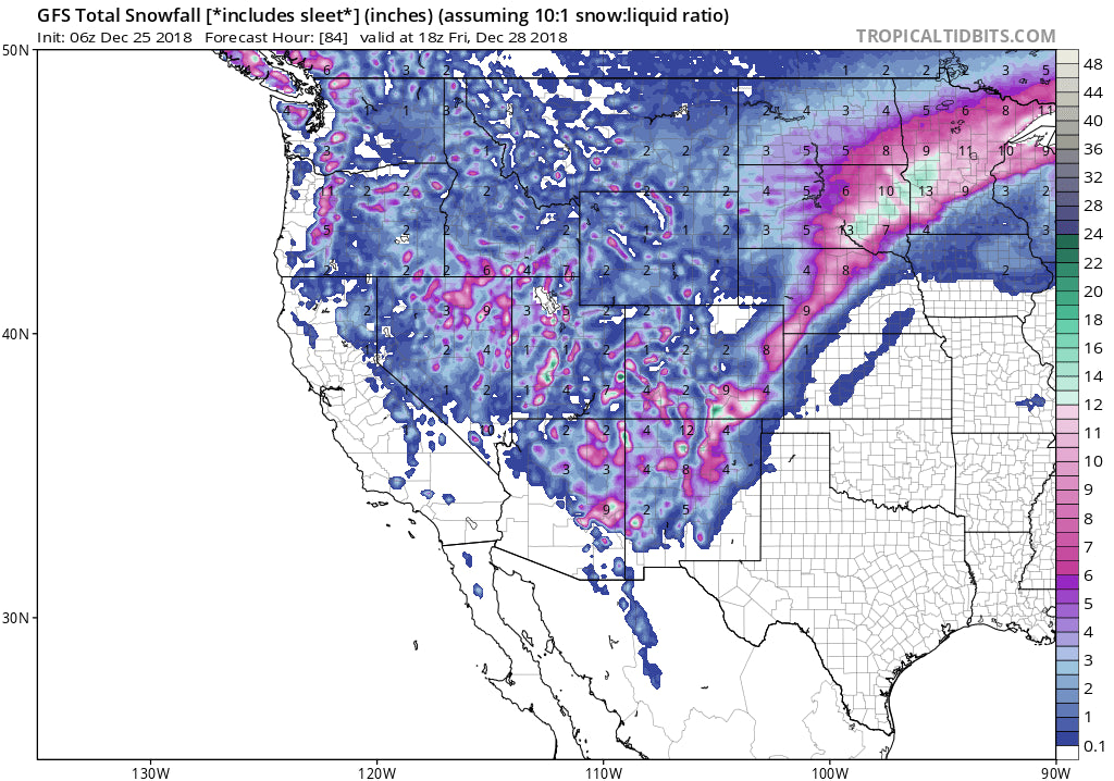 Powder will be falling in the San Juans with New Mexico on watch for late this week.