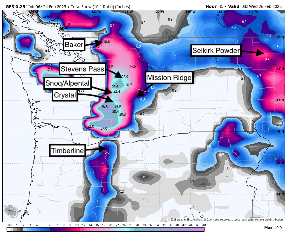 Powder Alert- 12-20 Inches for the Pacific Northwest