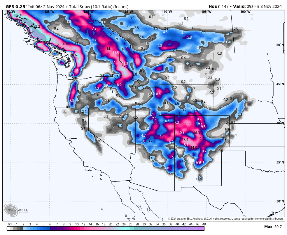 Powder Alert! 2 additional storms for the west to bring 10-20 inches of snow.